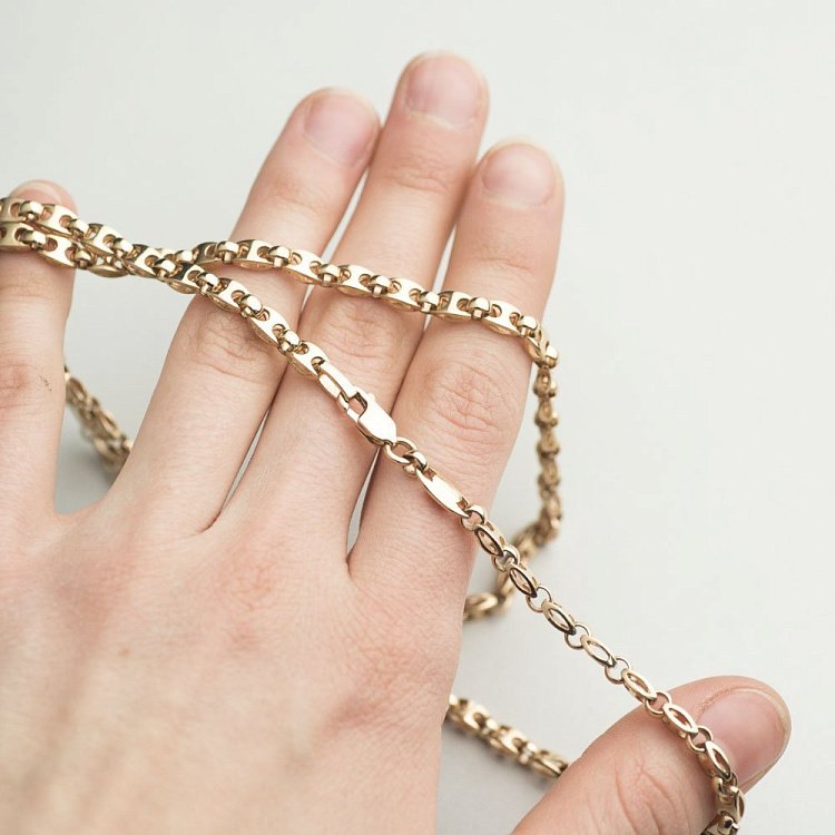 Фантазійний ланцюжок у червоному золоті ц00405 від ювелірного магазину Онікс - 6