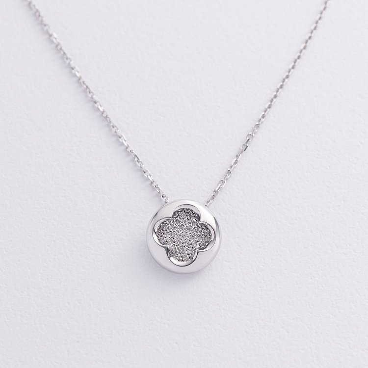 Золоте кольє "Конюшина" з діамантами 741191121 від ювелірного магазину Онікс