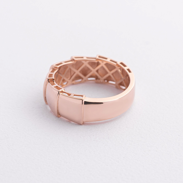 Золота каблучка "Змія" к08395 від ювелірного магазину Онікс - 1