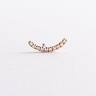 Одиночная золотая серьга для хеликса (бриллианты) сб0689ca от ювелирного магазина Оникс - 1