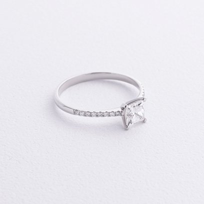 Заручальна золота каблучка з діамантами 241951121 №3