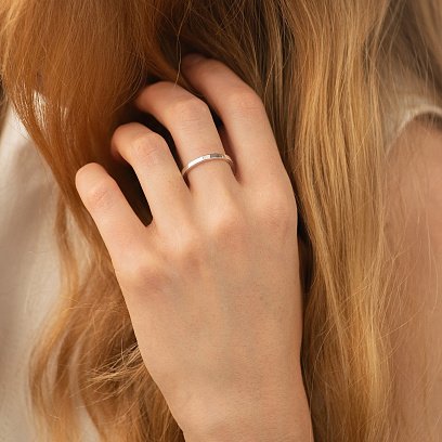 Серебряное кольцо с именем 112187littlename №2