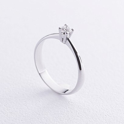 Заручальна золота каблучка з діамантом 25061121