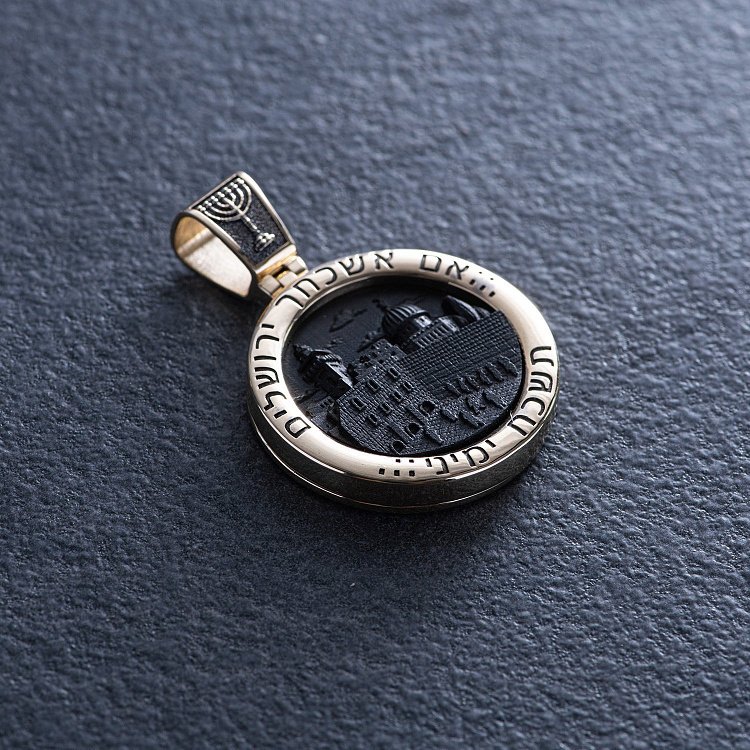 Золотой кулон "Звезда Давида" (эбеновое дерево) 1183ж от ювелирного магазина Оникс - 4