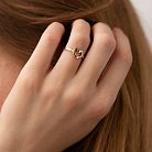 Кольцо "Сердечко" в желтом золоте к07411 от ювелирного магазина Оникс - 1