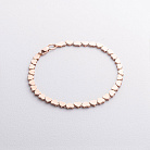 Браслет "Сердечки" в красном золоте б05782 от ювелирного магазина Оникс