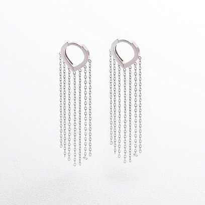 Серебряные серьги с цепочками OR116710