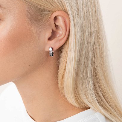 Золоті сережки з фіанітами с04269 №2