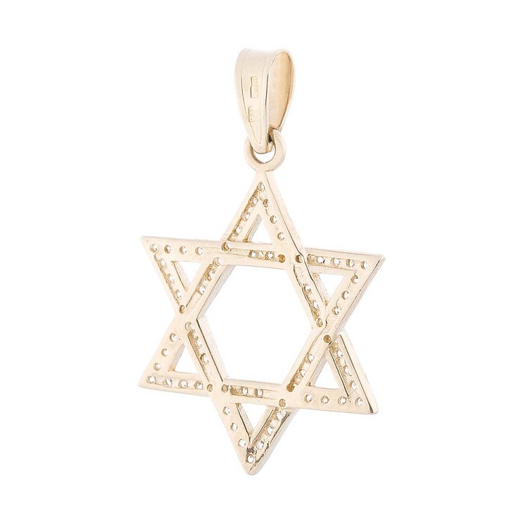 Золота підвіска "Зірка Давида" п02027 від ювелірного магазину Онікс - 1