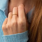 Кольцо "Сердечки" в желтом золоте к07189 от ювелирного магазина Оникс - 2