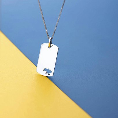 Серебряный маленький жетон "Моя Украина" 133349-Укр