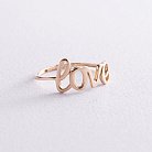 Кольцо "Love" в желтом золоте к07093 от ювелирного магазина Оникс