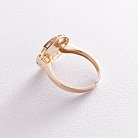 Кольцо "Клевер" в желтом золоте (эмаль) к06709 от ювелирного магазина Оникс - 2