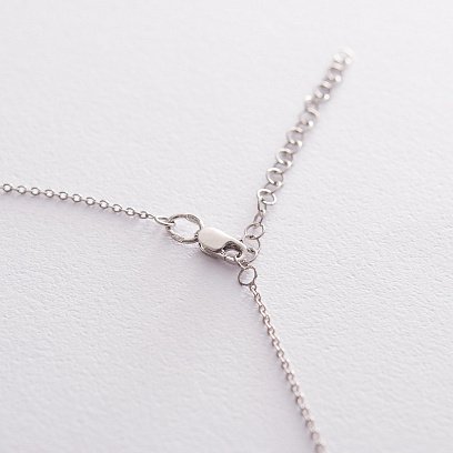 Срібне кольє з гравіюванням "Мамина любов" 18977mom №2