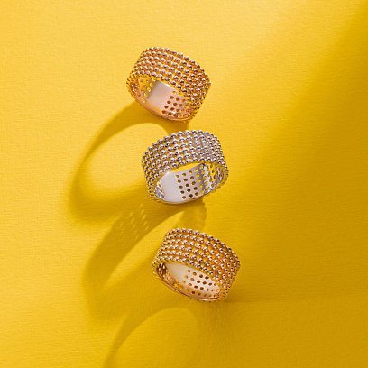 Кольцо "Рейчел" с шариками (белое золото) к07356 №9