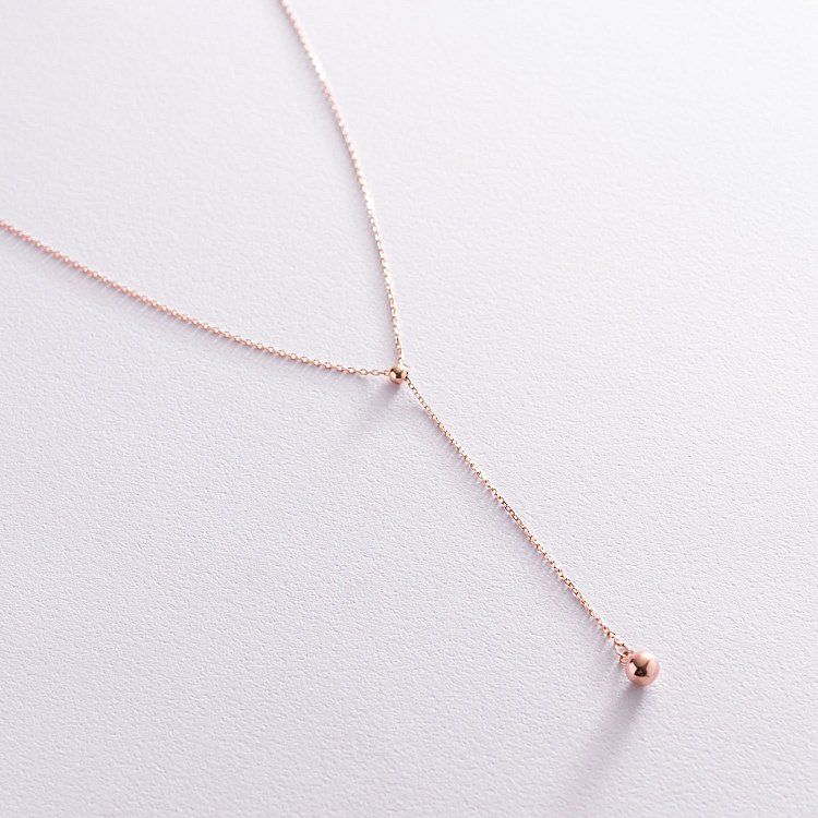 Кольє "Кулька" в червоному золоті кол01983 від ювелірного магазину Онікс