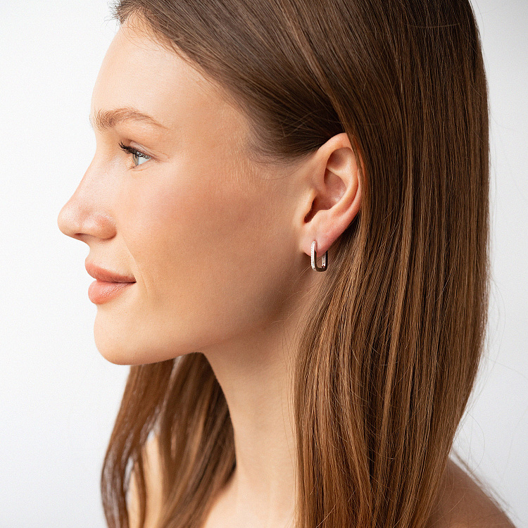 Золоті сережки з діамантами сб0573ca від ювелірного магазину Онікс - 4