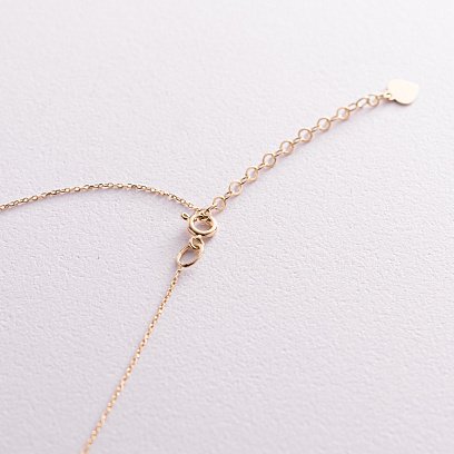 Кольє "Сердечко" у ж﻿овтому золоті кол02091 №5