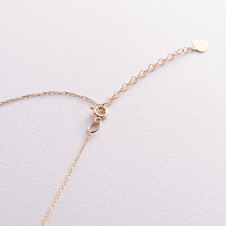 Кольє "Сердечко" у ж﻿овтому золоті кол02091 від ювелірного магазину Онікс - 5