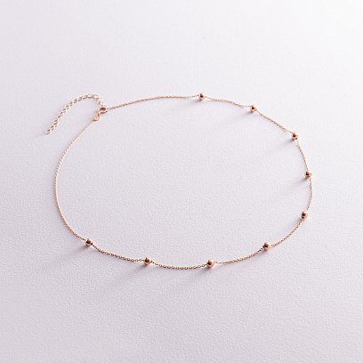 Кольє "Кульки" у червоному золоті кол02286