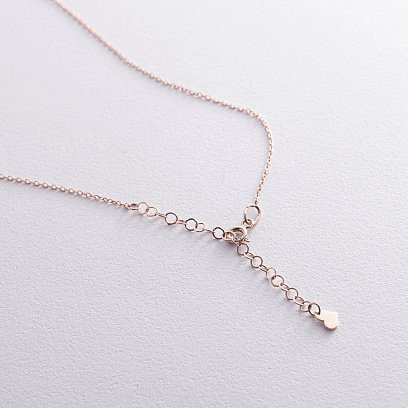 Кольє "Сердечко" з синт. опалом (червоне золото) кол02413 №7