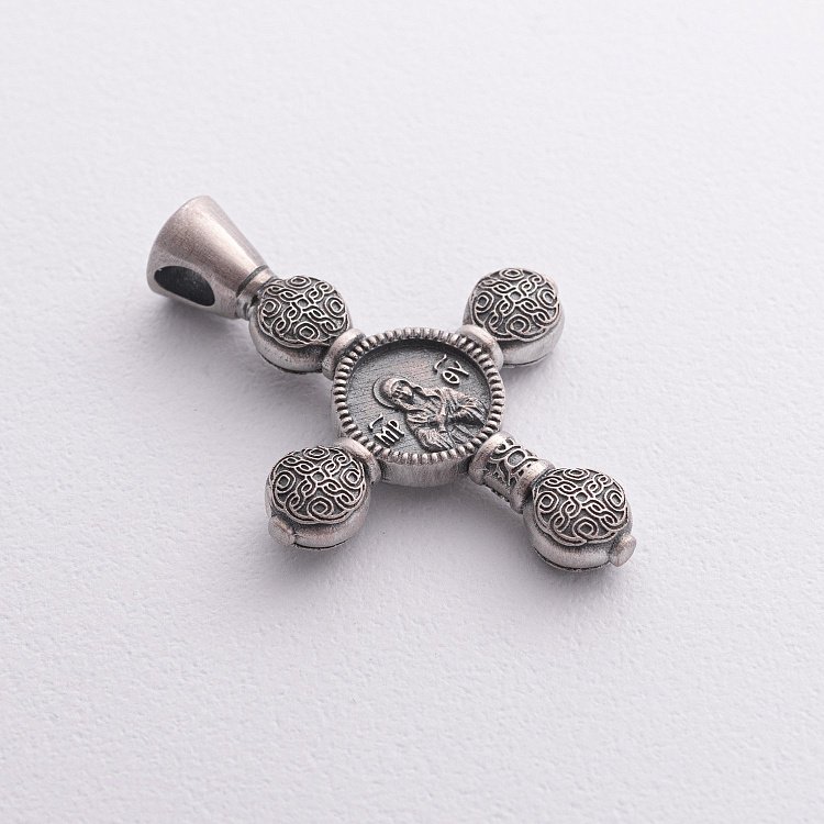 Чоловічий православний хрест "Спас Нерукотворний. Ікона Божої Матері" 1603 від ювелірного магазину Онікс - 2