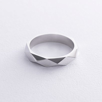 Обручка "Грані" у білому золоті 236821100 №3
