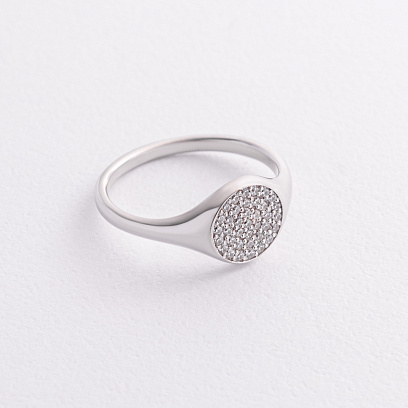 Золота каблучка "Cheryl" з фіанітами К08296