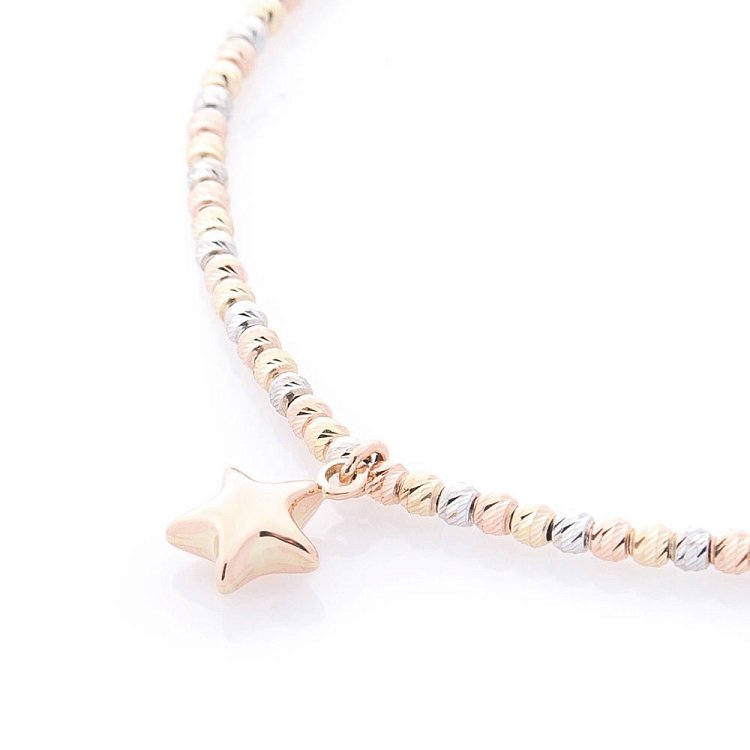 Золотой браслет "Звездочка" б03949 от ювелирного магазина Оникс - 1