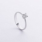 Помолвочное кольцо с бриллиантом (белое золото) 211221121 от ювелирного магазина Оникс