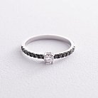 Золотое кольцо с белым и черными бриллиантами кб0472di от ювелирного магазина Оникс - 2