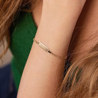 Браслет в желтом золоте (возможна гравировка) б05202 №5