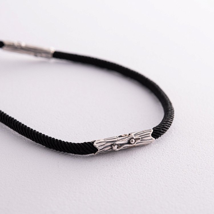 Православний срібний хрест "Розп'яття. Спаси та Збережи" на шнурку 848 від ювелірного магазину Онікс - 4