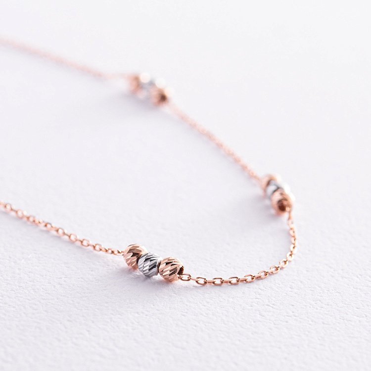 Золотой браслет "Шарики" б05108 от ювелирного магазина Оникс - 2