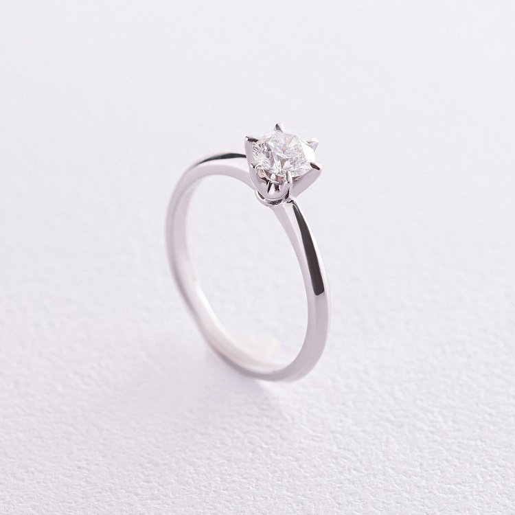 Заручальна золота каблучка з діамантом кб0278 від ювелірного магазину Онікс