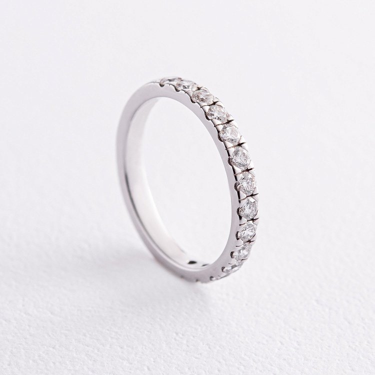 Каблучка в білому золоті з діамантами 27231121 від ювелірного магазину Онікс