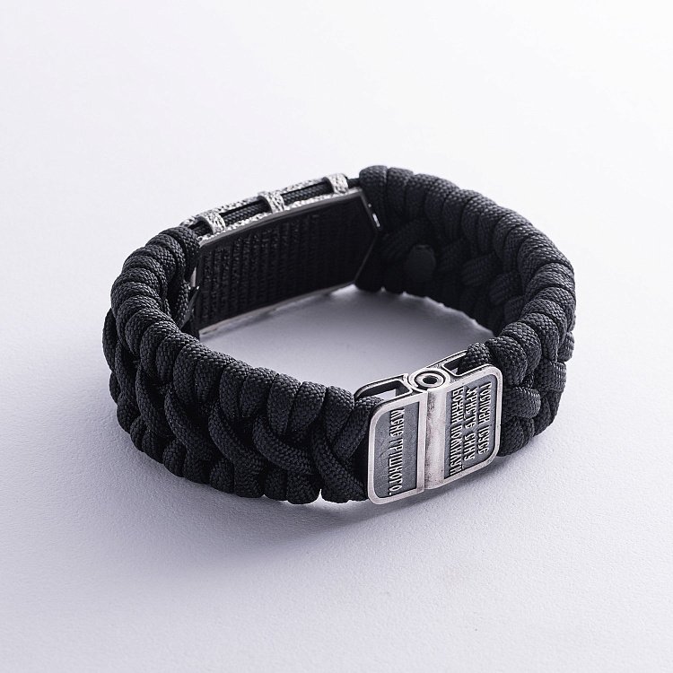 Серебряный браслет "Украинский козак" (эбеновое дерево) 1247 от ювелирного магазина Оникс - 7