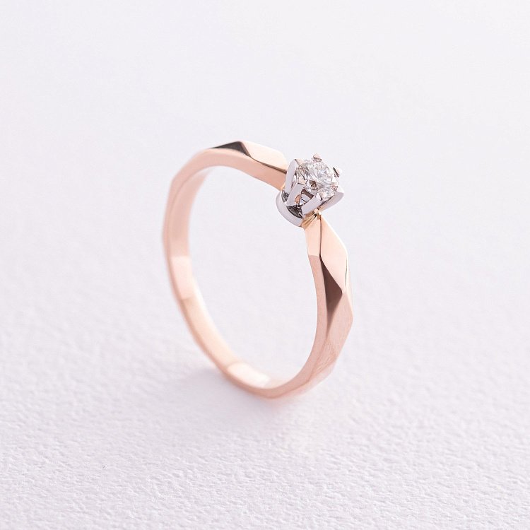 Помолвочное золотое кольцо с бриллиантом 211992421 от ювелирного магазина Оникс