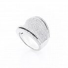Срібний перстень з фіанітами 111550 от ювелирного магазина Оникс - 4