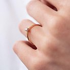 Помолвочное золотое кольцо с бриллиантом 101-10116(2.9) от ювелирного магазина Оникс - 1