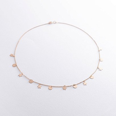 Золоте кольє "Монетки та зірочки" кол01739