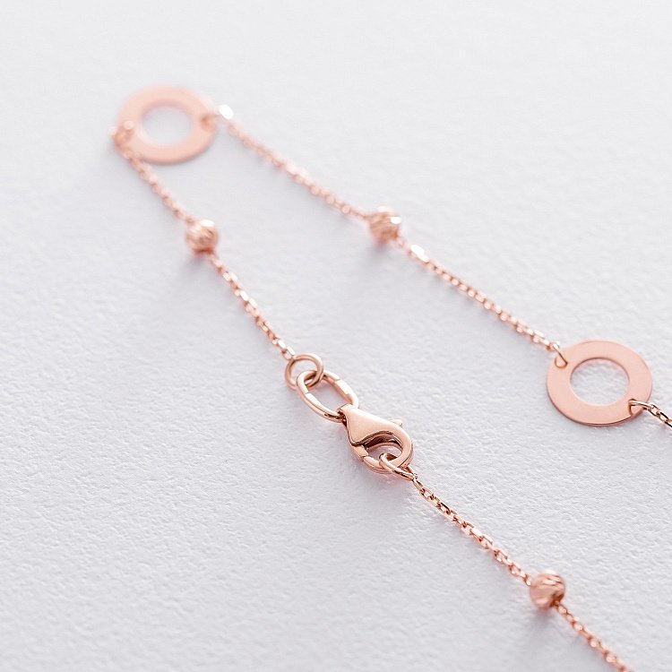 Золоте кольє з кружечками кол01514 від ювелірного магазину Онікс - 3