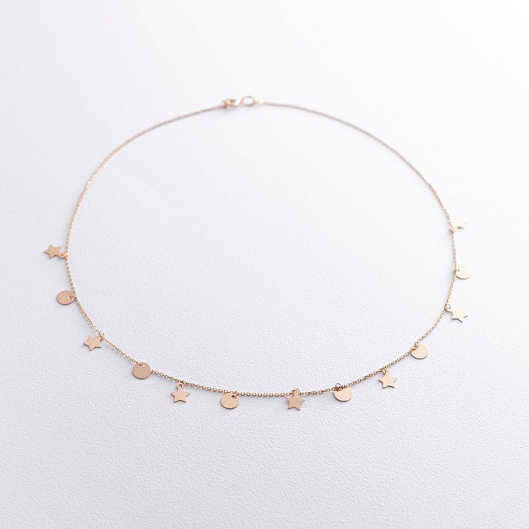 Золоте кольє "Монетки та зірочки" кол01739 від ювелірного магазину Онікс