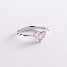 Золотое кольцо "Сердце" с бриллиантами кб0380nl от ювелирного магазина Оникс - 5