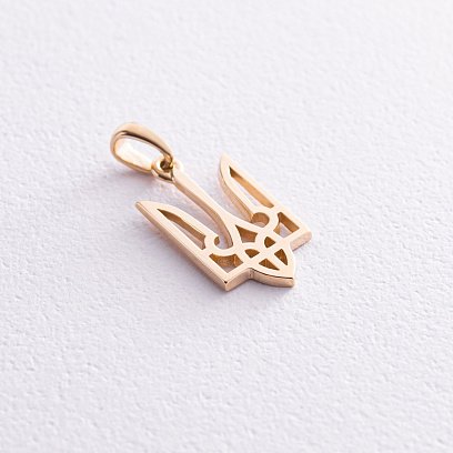 Золотая подвеска "Герб Украины - Тризуб" п03688