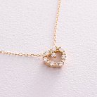 Золоте кольє "Сердечко" з діамантами колб0083cha от ювелирного магазина Оникс - 2