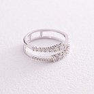 Двойное кольцо в белом золоте с бриллианты кб0466ca от ювелирного магазина Оникс - 2