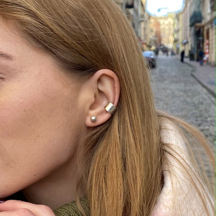 Срібні сережки - пусети "Кульки" 123006 від ювелірного магазину Онікс - 17