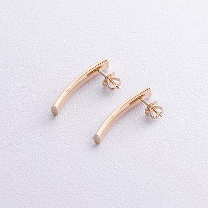 Серьги - пусеты "Molly" в желтом золоте с08552 №4