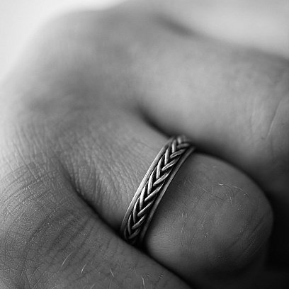 Чоловічий срібний перстень "Антистрес" (чорніння) TR-01-00006 №2